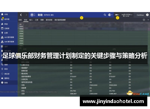 足球俱乐部财务管理计划制定的关键步骤与策略分析 足球俱乐部财务管理计划制定的关键步骤与策略分析